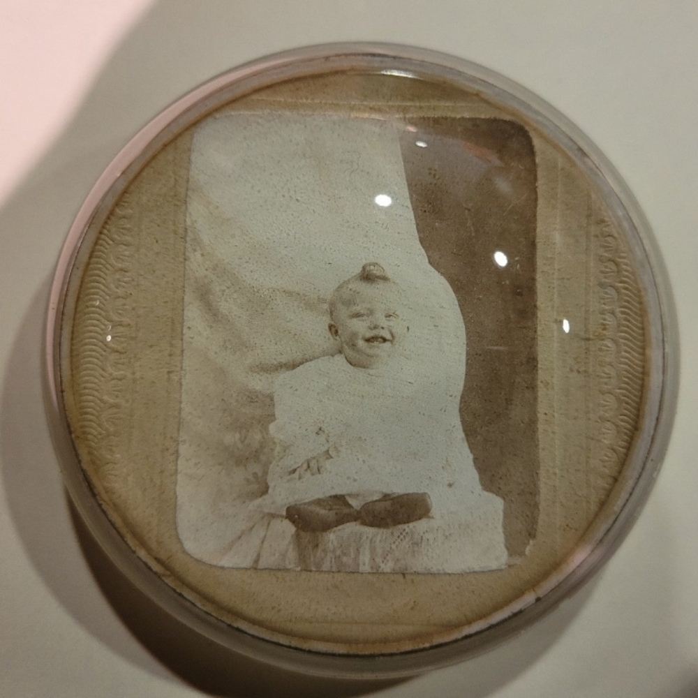 Vintage glass paperweights, set of 3